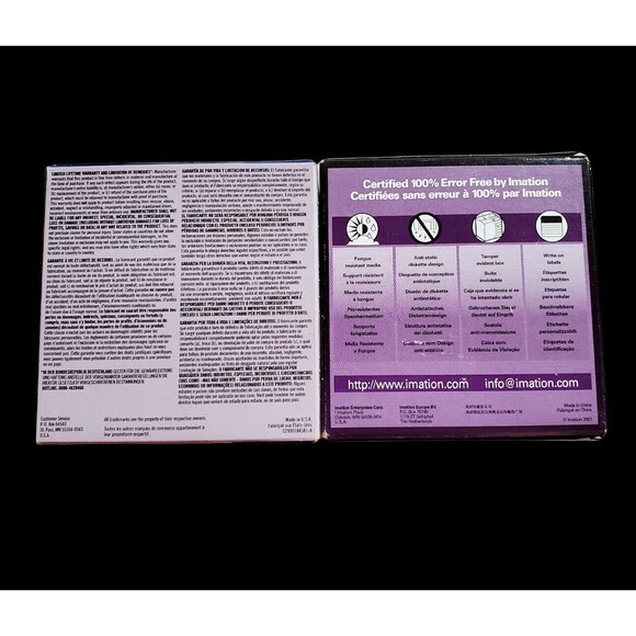 Lot Of Two Packs Of 10 Imation & Primaris 2HD 1.44mb 3.5 Floppy Disks Discs - Picture 2 of 4